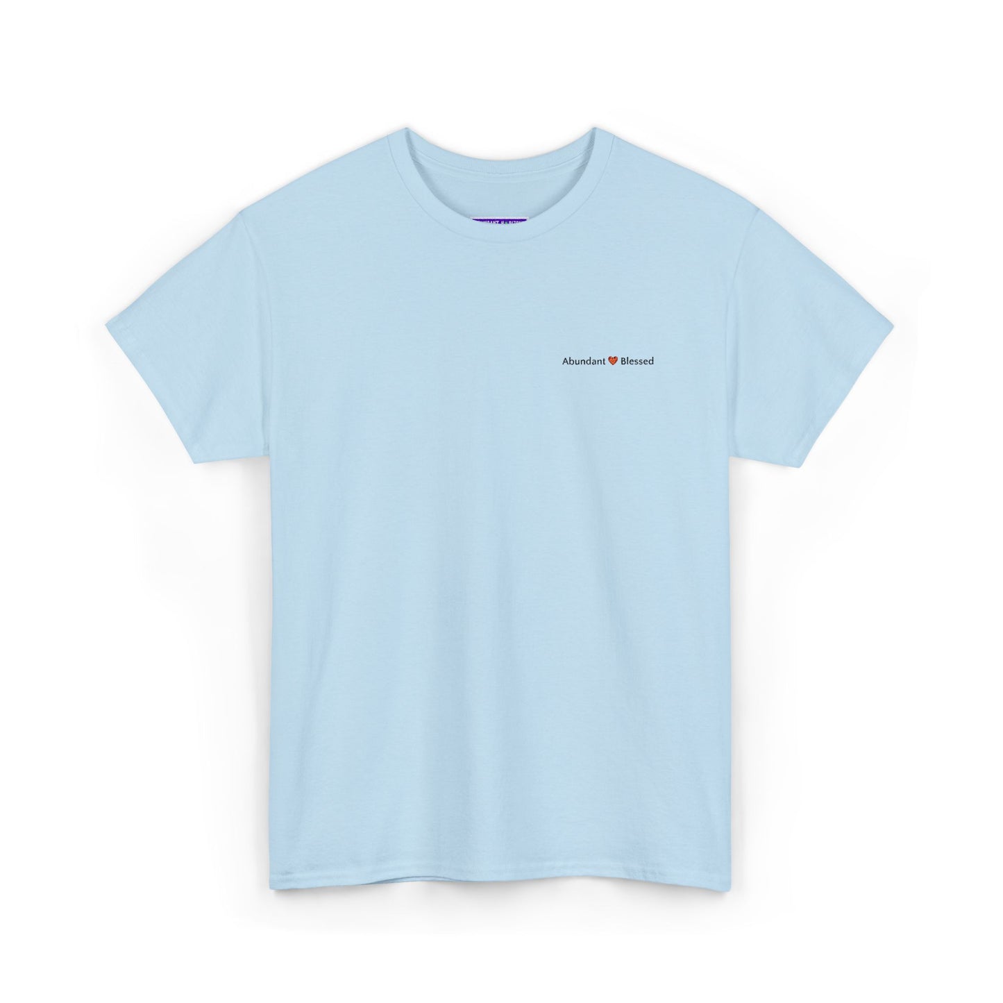 Abundant Blessed Casual Embroidered Unisex Heavy Cotton Tee