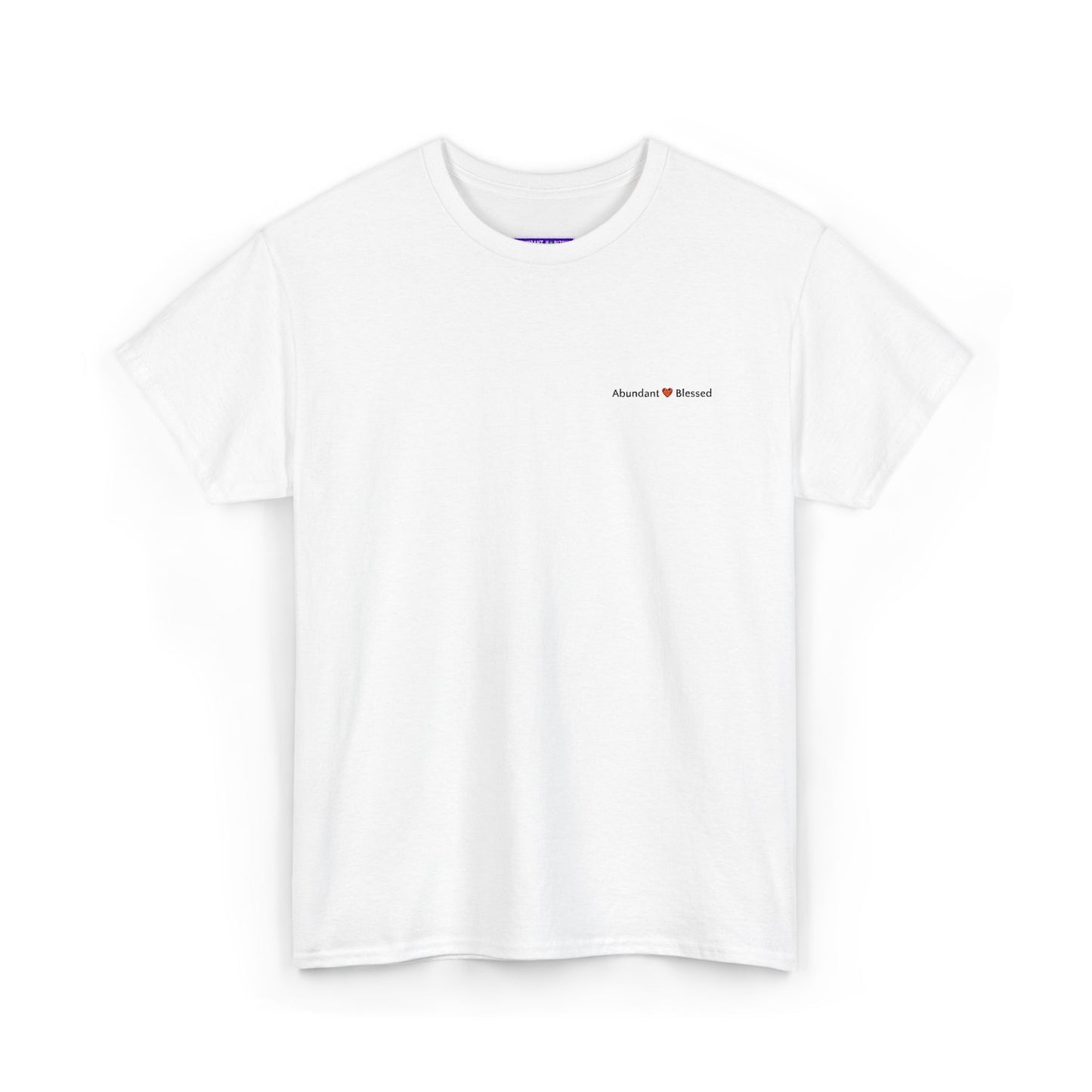 Abundant Blessed Casual Embroidered Unisex Heavy Cotton Tee
