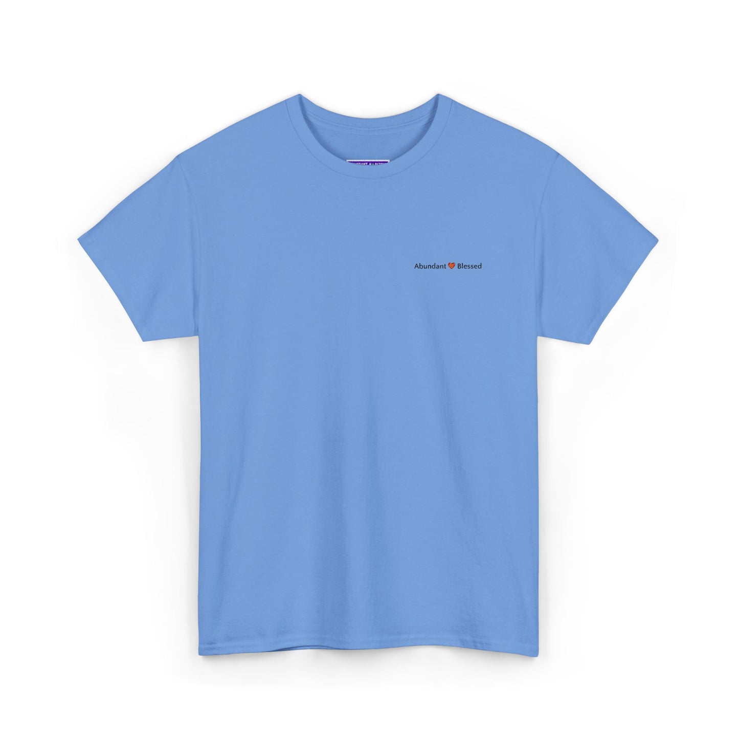 Abundant Blessed Casual Embroidered Unisex Heavy Cotton Tee
