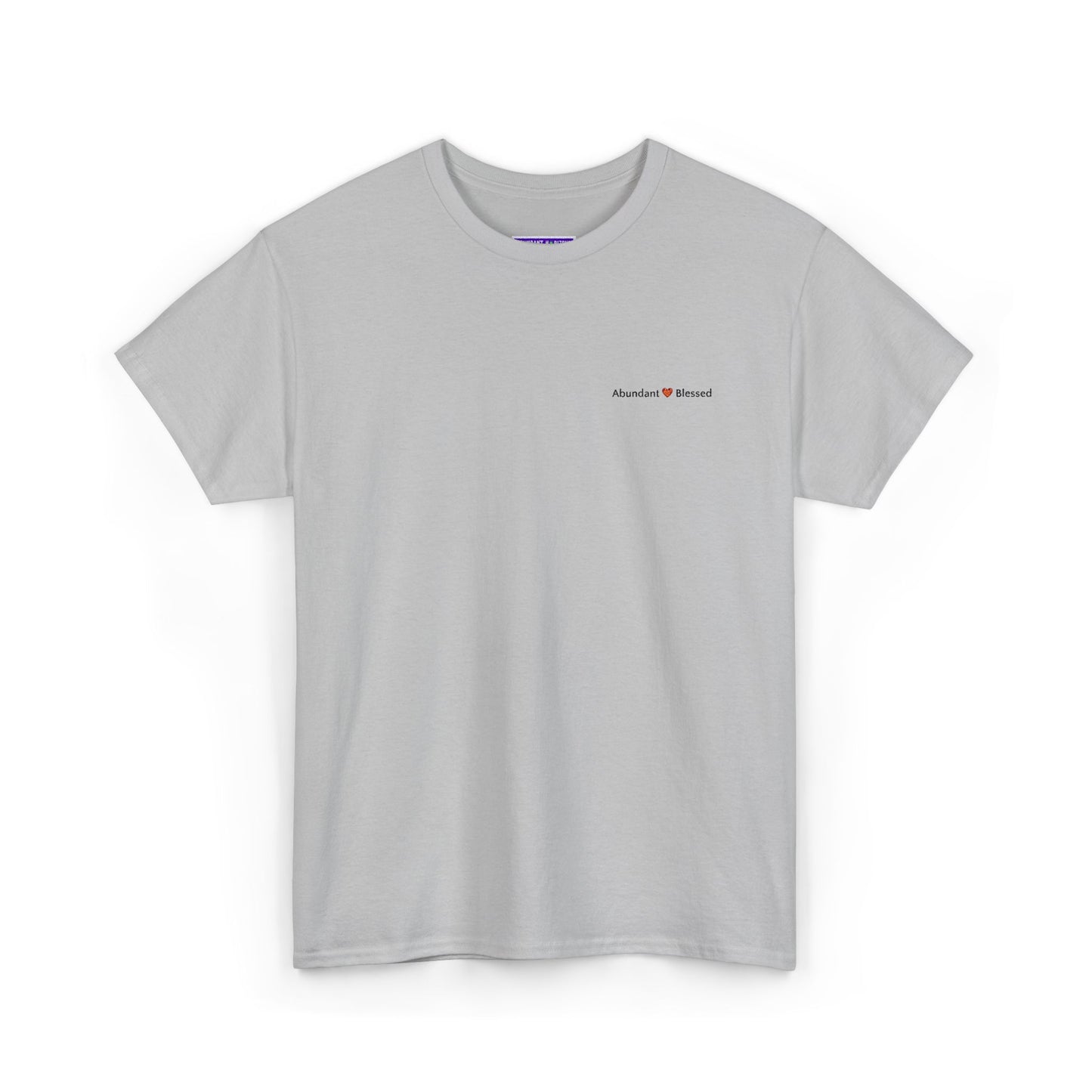 Abundant Blessed Casual Embroidered Unisex Heavy Cotton Tee