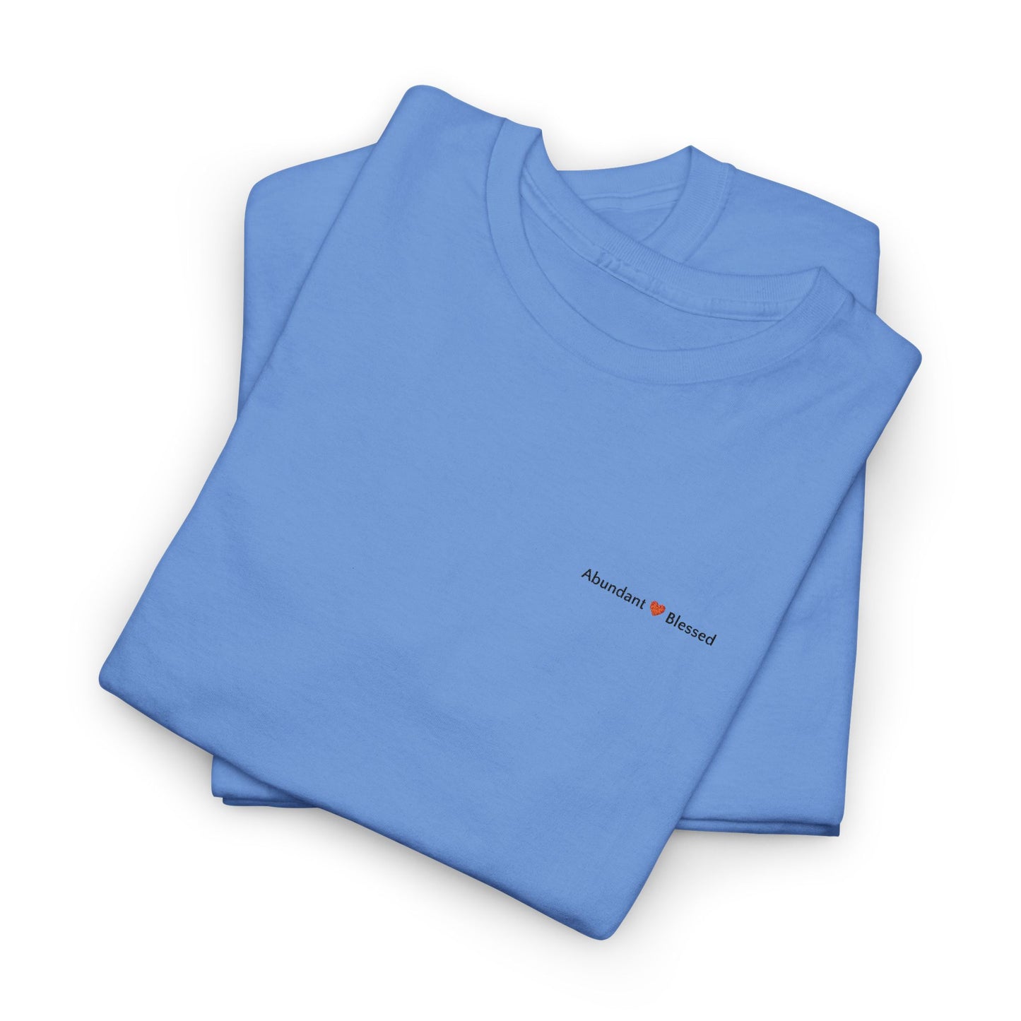 Abundant Blessed Casual Embroidered Unisex Heavy Cotton Tee