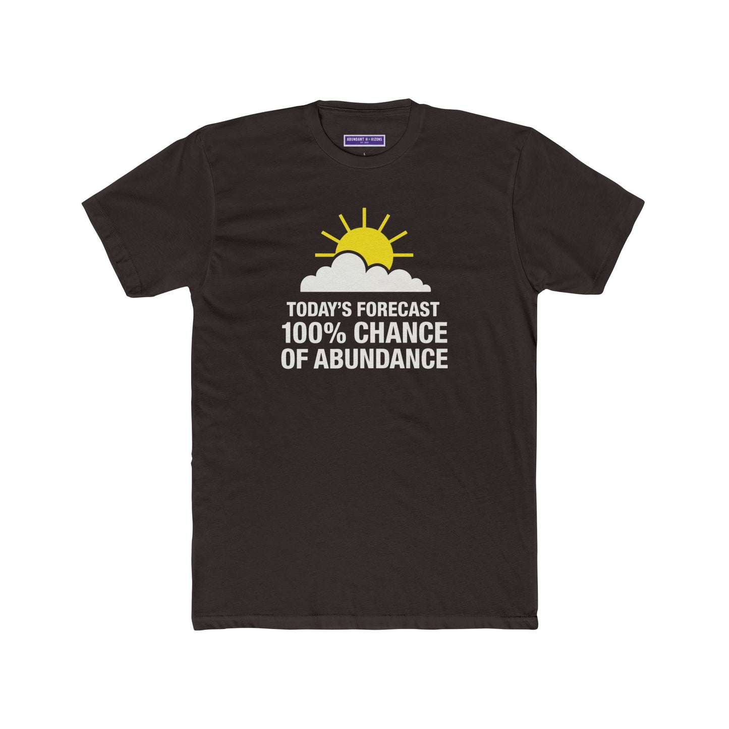 Positive Vibes Unisex Cotton Crew Tee - 100% Chance of Abundance