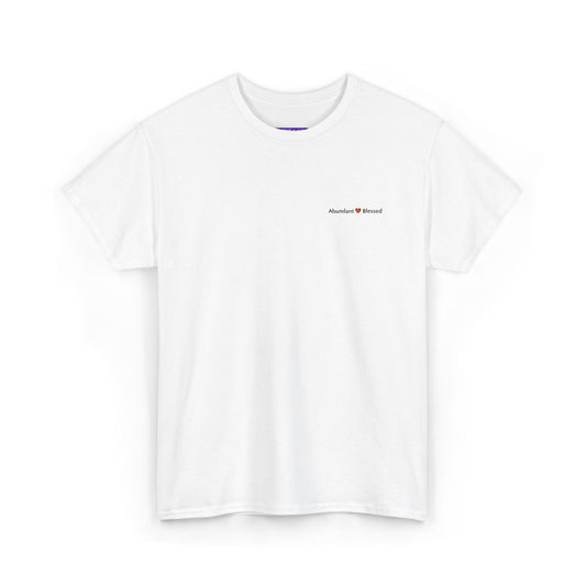 Abundant Blessed Casual Embroidered Unisex Heavy Cotton Tee