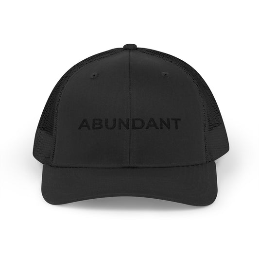 Abundant Embroidered Snapback Trucker Cap